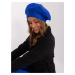 Cobalt blue women's beret with appliqué