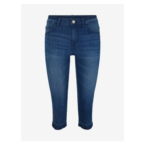 Women's Blue Three-Quarter Slim Fit Pants Tom Tailor - Women