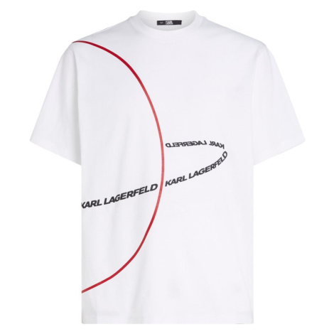 Karl Lagerfeld Tričko ' Mars Logo '  červená / čierna / biela