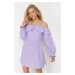 Trendyol Pink Mini Woven Ruffle Beach Dress