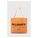 Bavlnená taška AllSaints oranžová farba