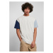 Organic Oversized T-Shirt Colorblock Light Grey