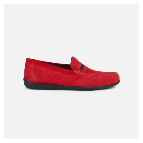 GEOX Red men's moccasins Ascanio - Men's