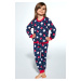 Dievčenské pyžamo Cornette Meadow - bavlna Tmavomodrá