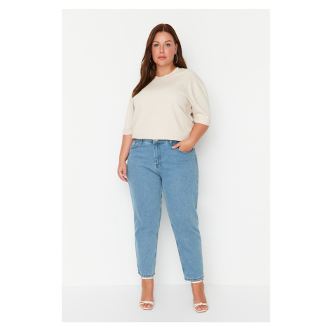 Trendyol Curve Plus Size Jeans - Blue - Mom