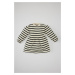 DEFACTO Baby Girl Striped Long Sleeve Dress