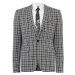 Label Lab Martini Skinny Fit Monochrome Checked Suit Jacket