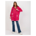 Fuchsiová oversize mikina s vreckami RV-BL-8149.91P-fuchsia