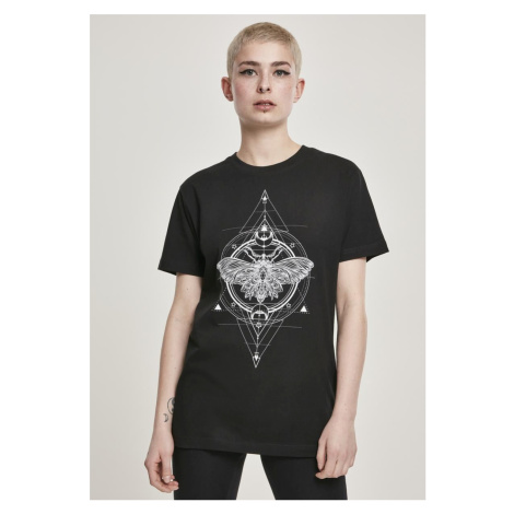 Women's T-shirt against butterflies black mister tee