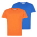 GRIMELANGE Utah Men's Double Set Slim Fit Blue / Orange T-shirt