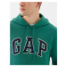 Mikina GAP French Terry Pullover Logo Hoodie Jade Stone