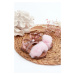 Children's Velcro sandals with fur, pink Rosavere