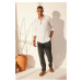 Trendyol White Limited Edition 100% Linen Regular Fit Shirt