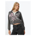 Koton Crop Sweatshirt Zippered Hooded Printed Pocket Detailed Raised