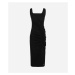 Šaty Karl Lagerfeld Gathered Stretch Dress Black