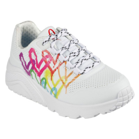 Detská rekreačná obuv SKECHERS Uno Lite Love Brights white