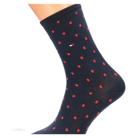 Ponožky Tommy Hilfiger 2Pack 100001493007 Red/Navy Blue/Red Dots Pattern