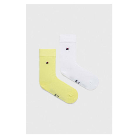 Detské ponožky Tommy Hilfiger žltá farba