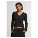 Women's ribbed cardigan black