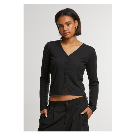 Women's ribbed cardigan black Urban Classics