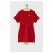 Dievčenské bavlnené šaty Pepe Jeans PJL GJ Non-denim červená farba, mini, áčkový strih