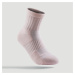 Detské športové ponožky RS 500 stredne vysoké 3 páry ružové, biele a modré