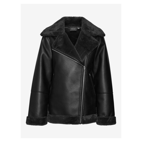 Black women's faux leather jacket VERO MODA Emmy - Women