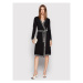 KARL LAGERFELD Úpletové šaty Wrap 215W1330 Čierna Regular Fit