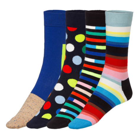 Happy Socks Dámske/Pánske ponožky v darčekovom balení, 4 páry (bodky)