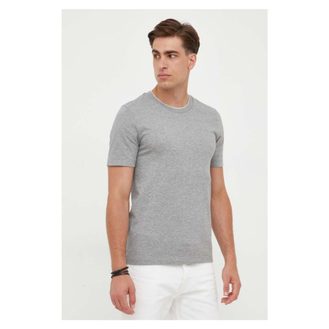 Tričko BOSS pánsky, šedá farba, jednofarebný Hugo Boss