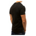 Čierne pánske jednoduché tričko s potlačou rx3789