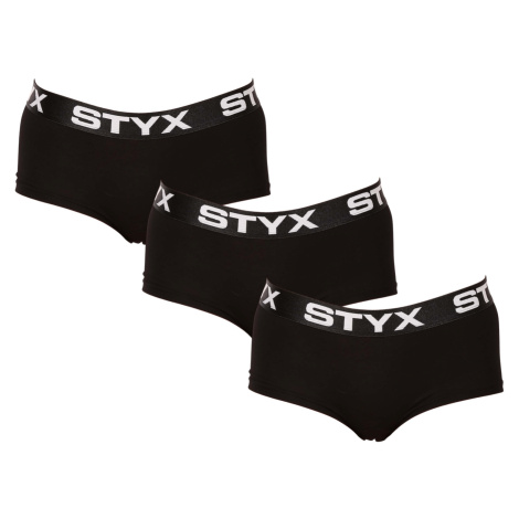 3PACK dámske nohavičky Styx s nohavičkou čierne (3IN0960)