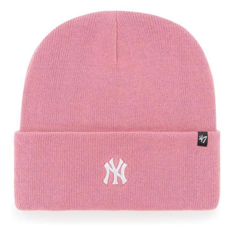 Čiapka 47brand Mlb New York Yankees ružová farba, 47 Brand