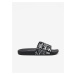 Čierne pánske vzorované šľapky Versace Jeans Couture Fondo Slide