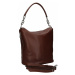 Dámska kožená kabelka Facebag Talma - tmavo hnedá