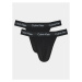 Calvin Klein Underwear Súprava 2 kusov stringových nohavičiek 000NB2208A Čierna Regular Fit