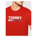 Tommy Jeans Tričko Corp Logo DM0DM15379 Červená Regular Fit