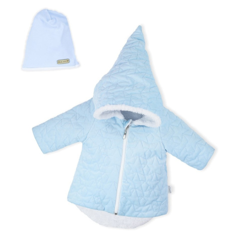 Zimný dojčenský kabátik s čiapočkou Nicol Kids Winter modrý, veľ:68 , 20C44228