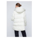 MANGO Zimná bunda 'Tokyo'  biela melírovaná