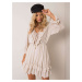 BÉŽOVÉ MINIŠATY S VOLÁNEM V BOHO STYLU * TW-SK-BI-0761.92-BEIGE