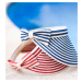 Letný šilt Art of Polo 22202 Stripes Bow Modrá