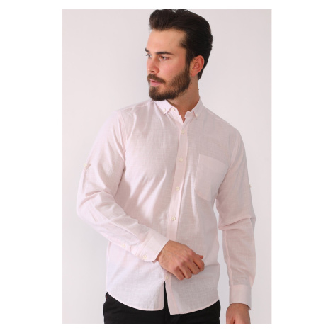 G625 DEWBERRY LINEN SHIRT-PINK