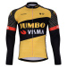 BONAVELO Cyklistický dres s dlhým rukávom zimný - JUMBO-VISMA 2021 WNT - žltá