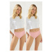 Trendyol Dusty Rose 2 Pack Seamless Hipster Knitted Panties