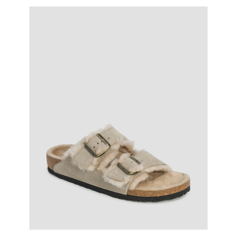 Dámske Béžvové šľapky S Kožušinou Birkenstock Arizona Shearling Narrow