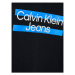 Calvin Klein Jeans Mikina Maxi Block Logo IB0IB01627 Čierna Regular Fit