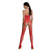 Passion ECO BS002 red - Bodystocking Farba: Červená