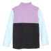 Dievčenská lyžiarska flisová mikina COLOR KIDS Fleece Pulli - Colorblock, violet tulle