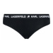 KARL LAGERFELD Klasické nohavičky Logo Hipsters 211W2106 Čierna