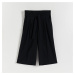 Reserved - Široké nohavice typu culottes - Čierna